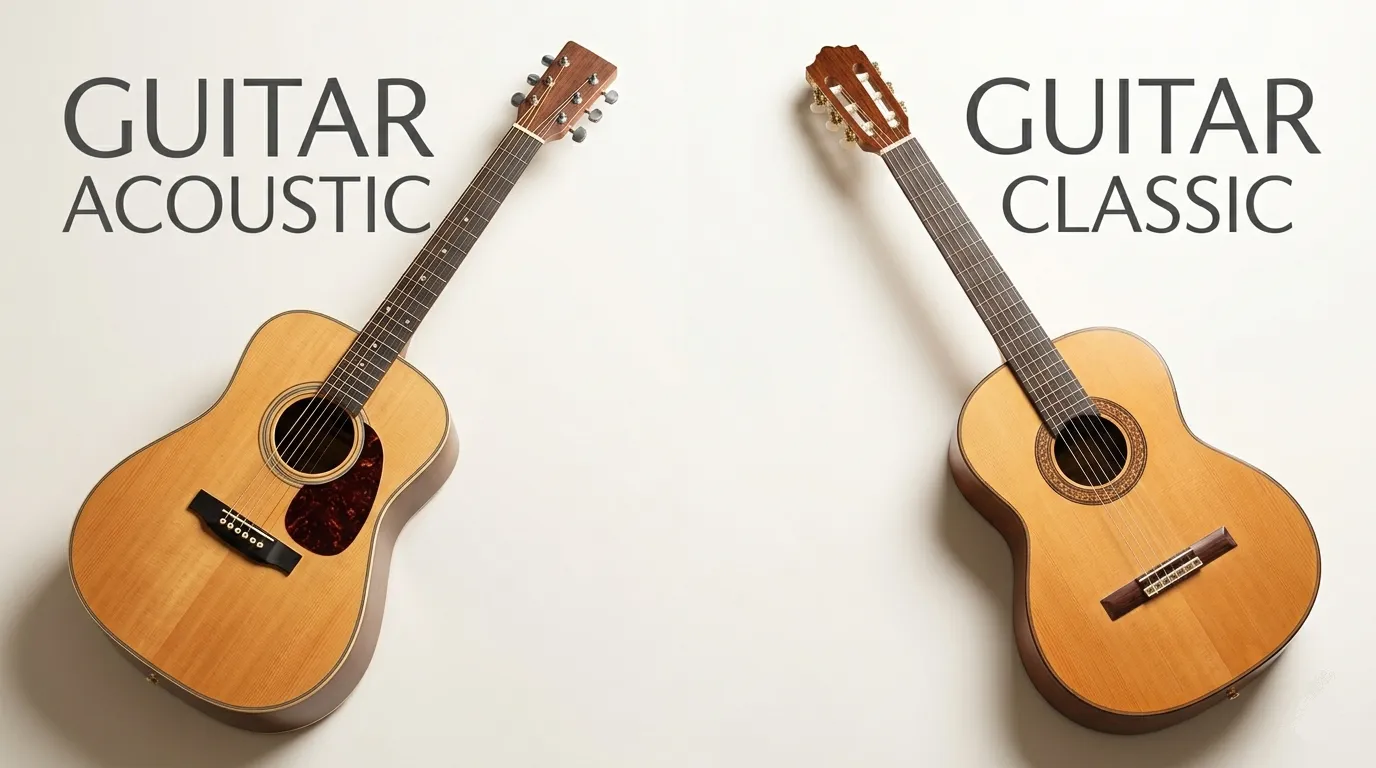 So sánh guitar acoustic và classic